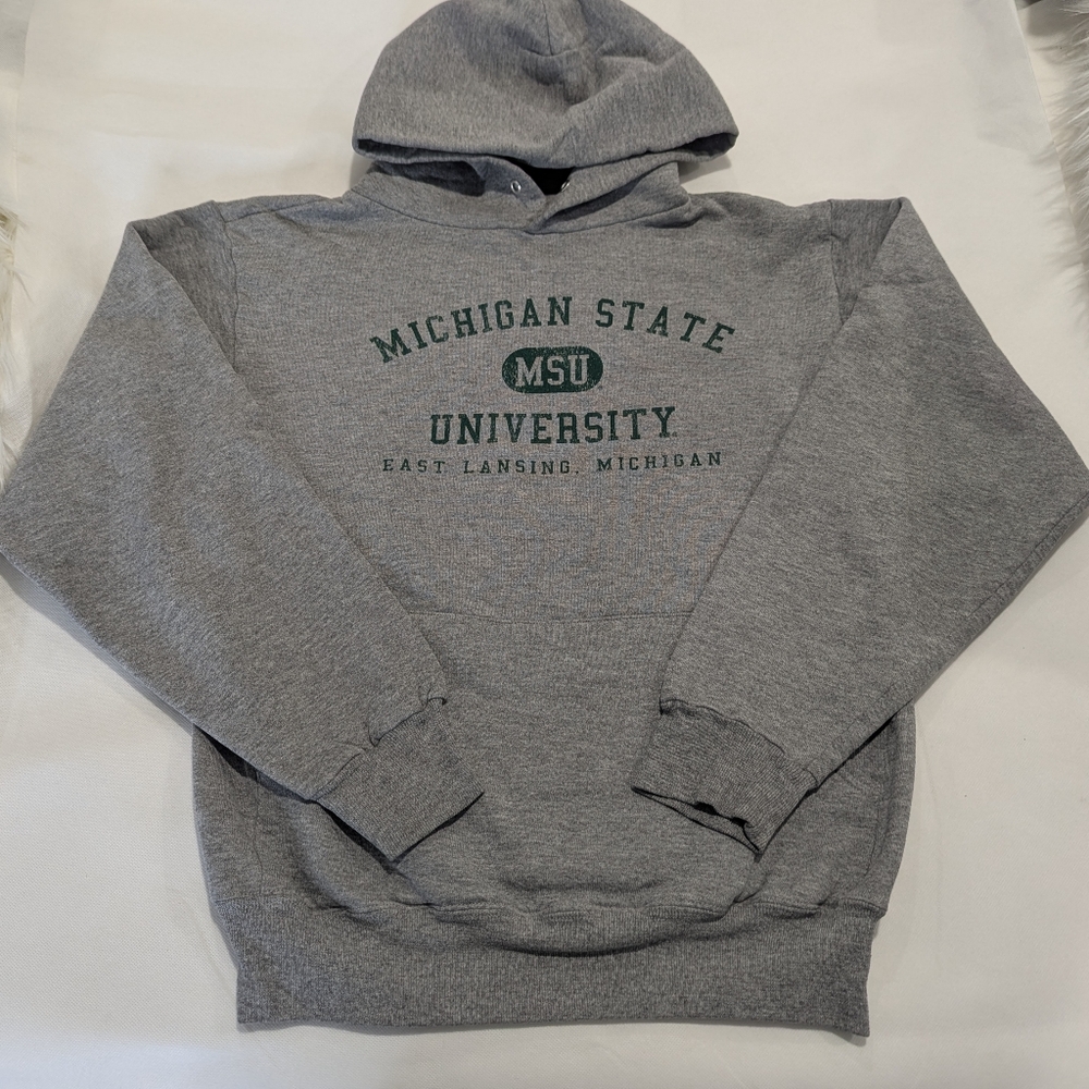Vintage Michigan State University Arch Logo Hoodie
